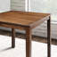 Salle à manger en noyer 5 pièces avec table carrée et 4 chaises à dossier en lattes, Dignité transitionnelle, bois d'hévéa massif de Grace