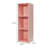 Bomeda 3-Tier Bookshelf Open Shelf Bookcase, Pink-848386359-848386355