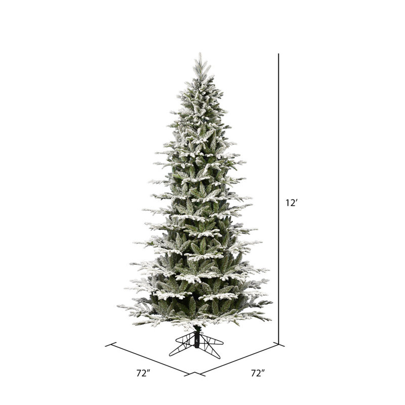 Arbre de Noël artificiel à flocage Kamas Fraser 12 'x 72 "The Holiday Aisle®