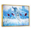 Paysage hivernal «Loup sautant» - peinture sur toile-67406200-67406201