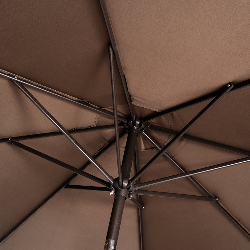 274.32cm Tilt Market Parasol, Brown