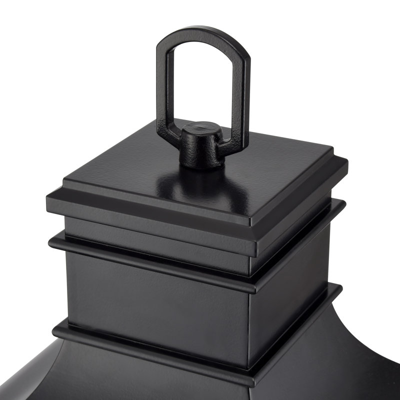 Lampadaire extérieur à 3 lumières Edenton 24 po - Noir mat