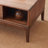 47.24" Nut-brown Solid Wood Rectangular Coffee Table