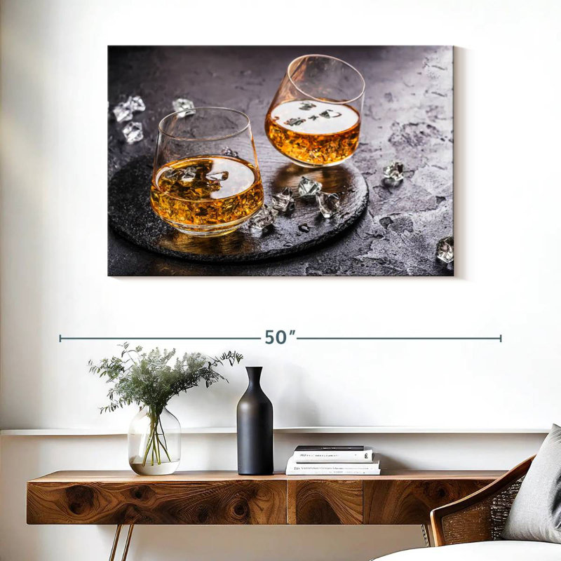 Yarlin Cognac On Ice, 26" H x 39" W