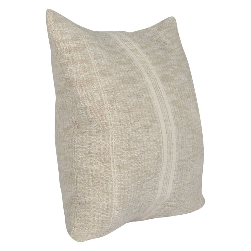 Coussin Silverton, Naturel / ivoire, 22 po x 22 po, Carré