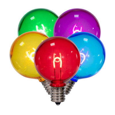 LED G50 Transparent U-Shaped Filament Bulb, 25 Per Bag