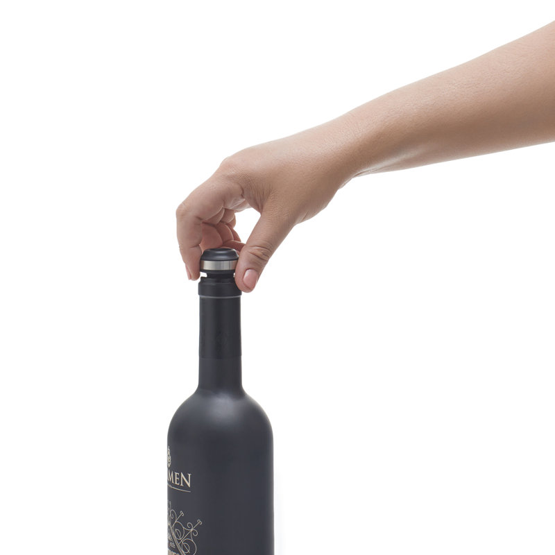 Rabbit Electric Corkscrew 3-In-1 Foil Cutter And Preserver, Silver