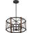 Kafader 6 - Light Steel Dimmable Drum Chandelier