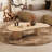 Natural cave stone cream style coffee table