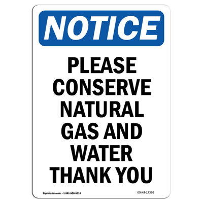 Please Conserve Natural Gas and Sign