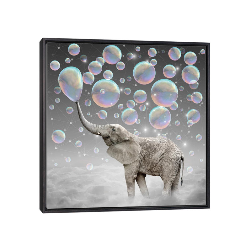 Dream Makers - Elephant Bubbles par Soaring Anchor Designs - impression d'art graphique, Pas de tapis