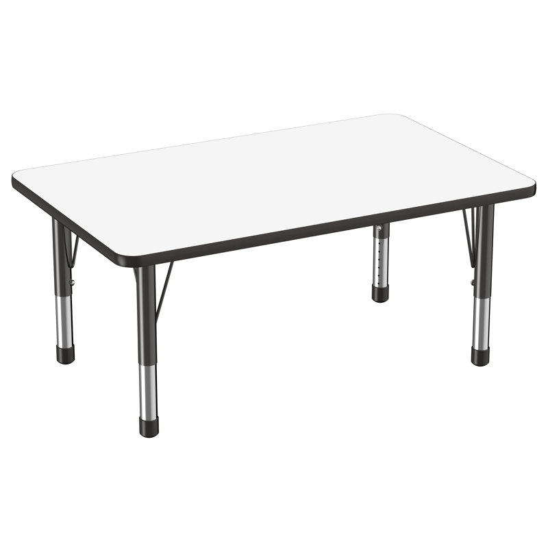 Table d'activités rectangulaire, 30" x 48", Épais, Tableau blanc / noir