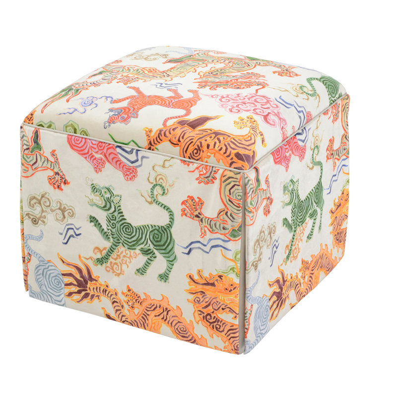 Chelsea Square Ottoman, Tibetan Tiger