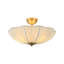 Nordic Pleated Fabric Semi Flush Mount