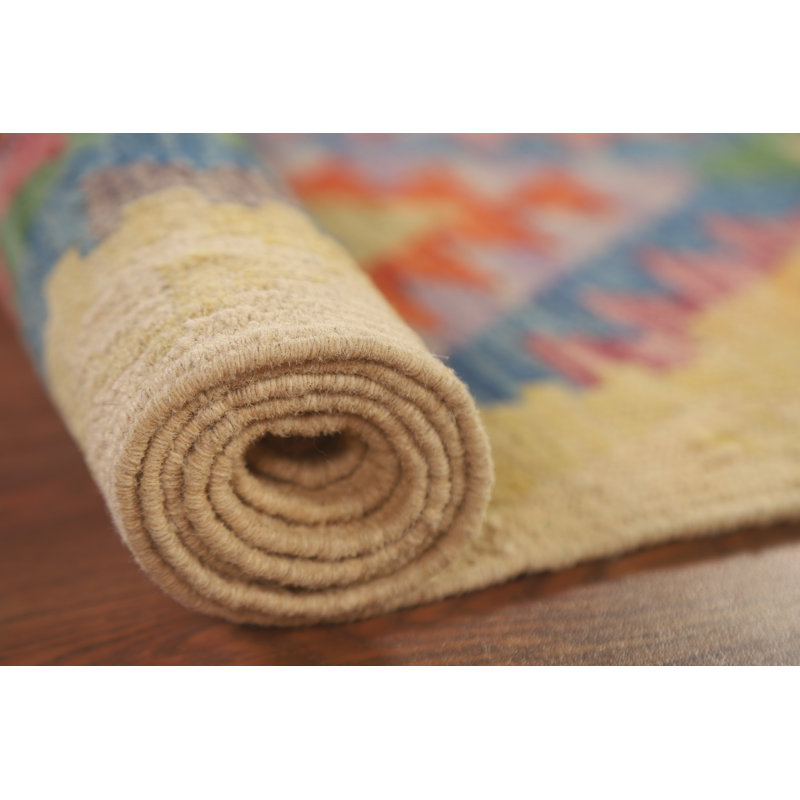 Tapis de marche réversible en laine Kilim 3 x 10