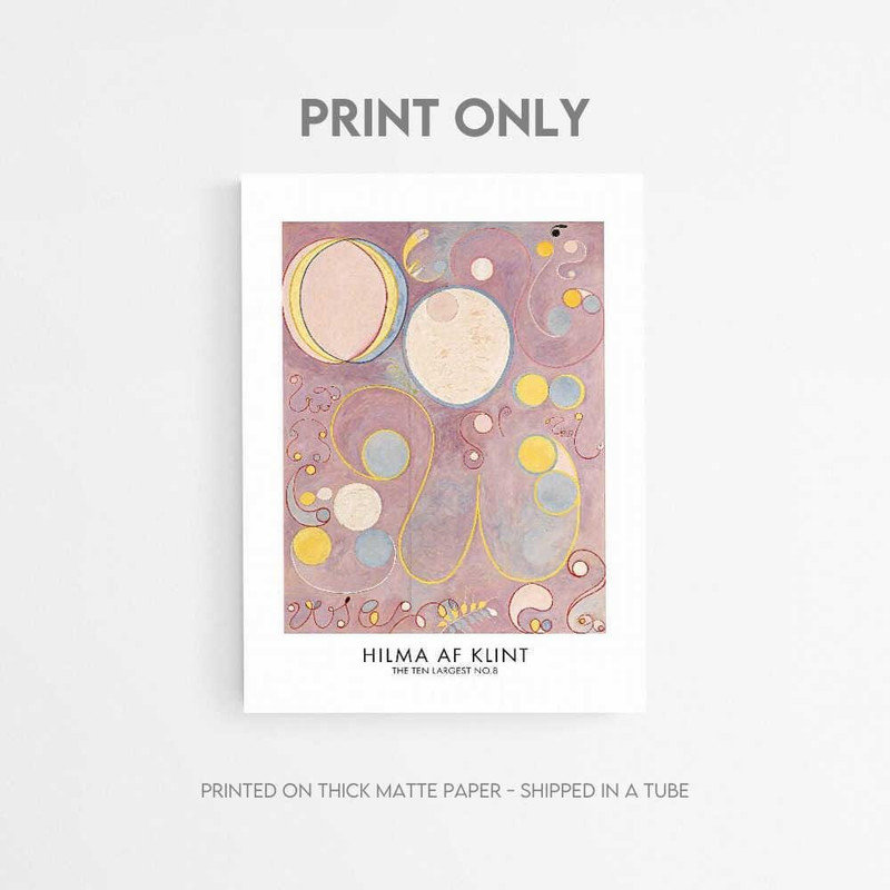 «Hilma Af Klint», reproduction d'art: l'affiche de Ten No.5, H 8 po x l 10 po, Noir, Noir, Ne s’applique pas