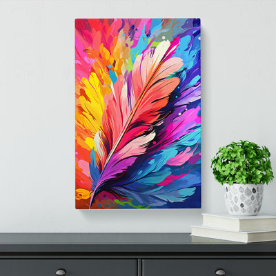 Feather Pop - Wrapped Canvas