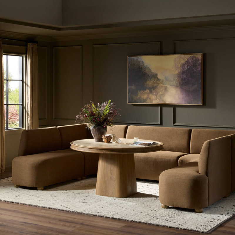 Clemence Sectional, 36" H x 128" W x 88.5" D