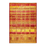Contemporary One-of-a-Kind 4'3" x 6' Hand Knotted Area Rug