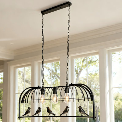 3 - Light Birds Cage Dimmable Chandelier