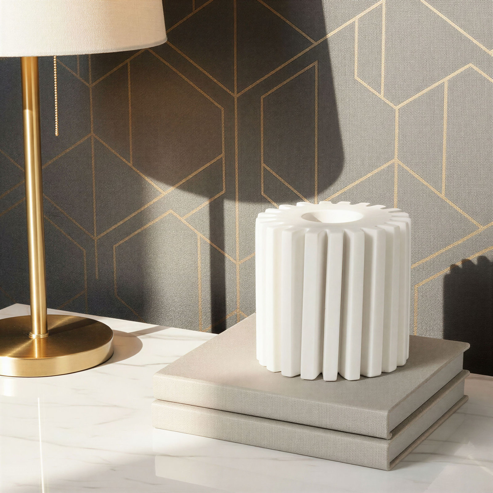 Round Marble Candleholder