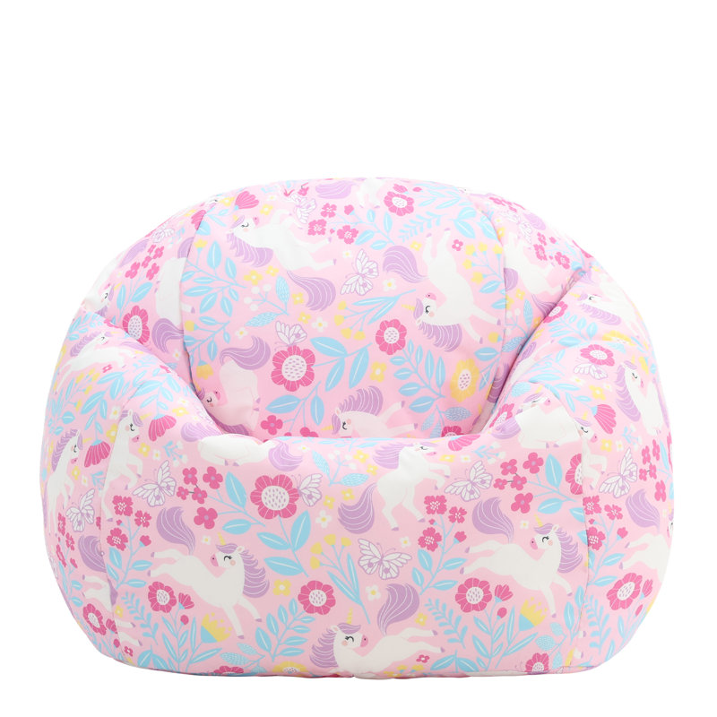 Kids Rainbow Print Classic Bean Bag, Unicorn