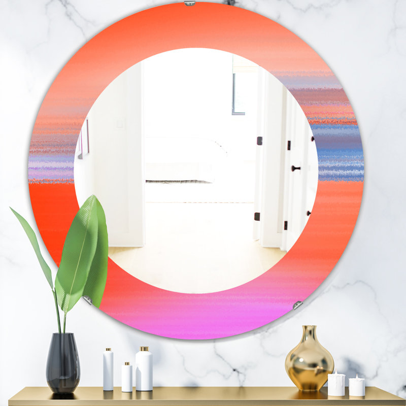 Miroir décoratif sphérique Mid-Century, H 31,5 po x l 23,7 po