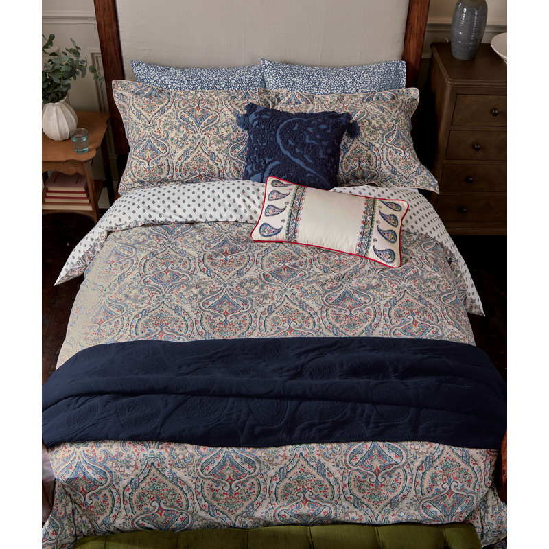 Paisley Needle Point Cotton Cushion