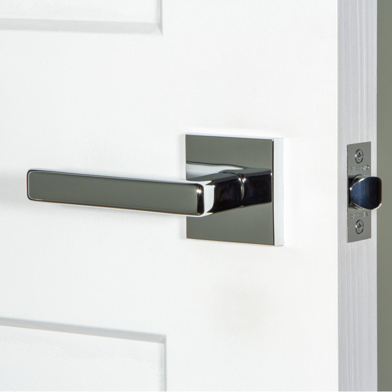 Viaggio Quadrato Rosette with Lusso Lever, Bright Chrome