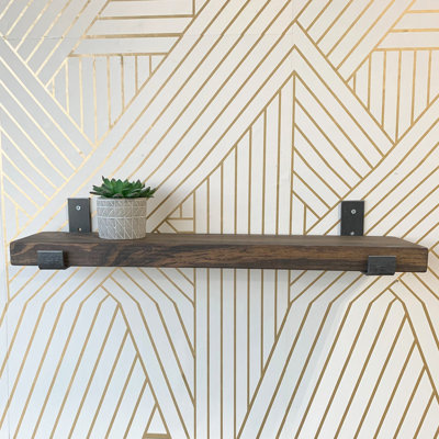 Mccartney Spruce Solid Wood Bracket Shelf