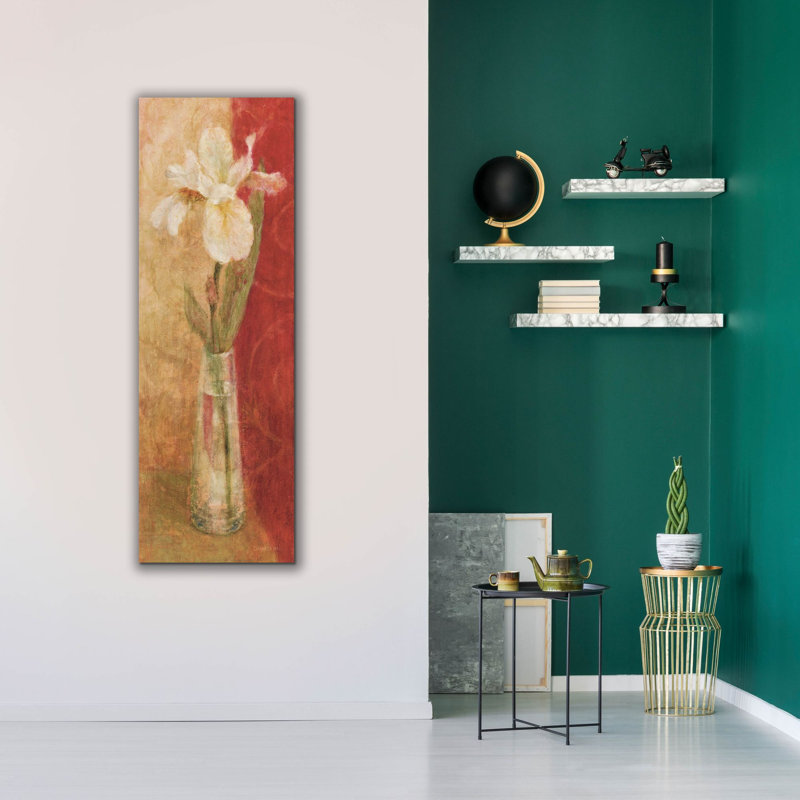 «Fleur En Soie 2» par Danhui Nai, art mural sur toile, H 60 po x l 20 po