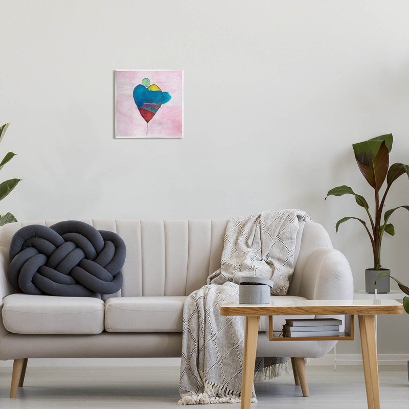 «Rose Contemporary Heart Circle», art mural par Michelle Oppenheimer, Bois, H 12 po x l 12 po x P 0,5 po