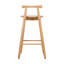 Tabouret en bois d'hévéa, ensemble de 2