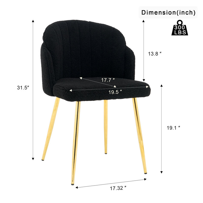 Tabouret de comptoir court 19,1 po Caitlyn, Noir
