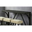 Table de salle à manger et tabourets 3 pièces de style transitionnel avec coussins de siège en tissu beige, fonction rectangulaire brun pour utilisation, sièges, surface