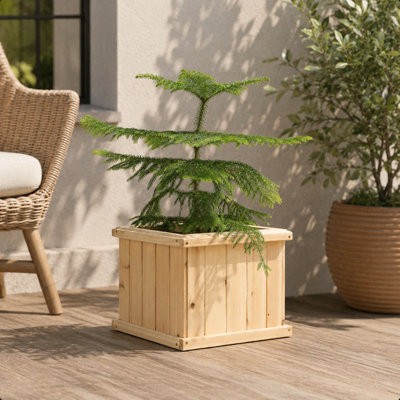 Boîte à fleurs carrée en bois de cèdre 15 po Alann