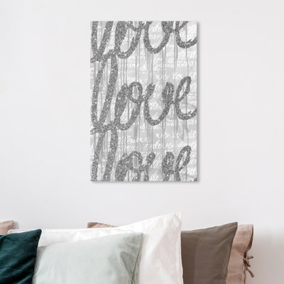 " Round And Round Tall Silver Glitter "