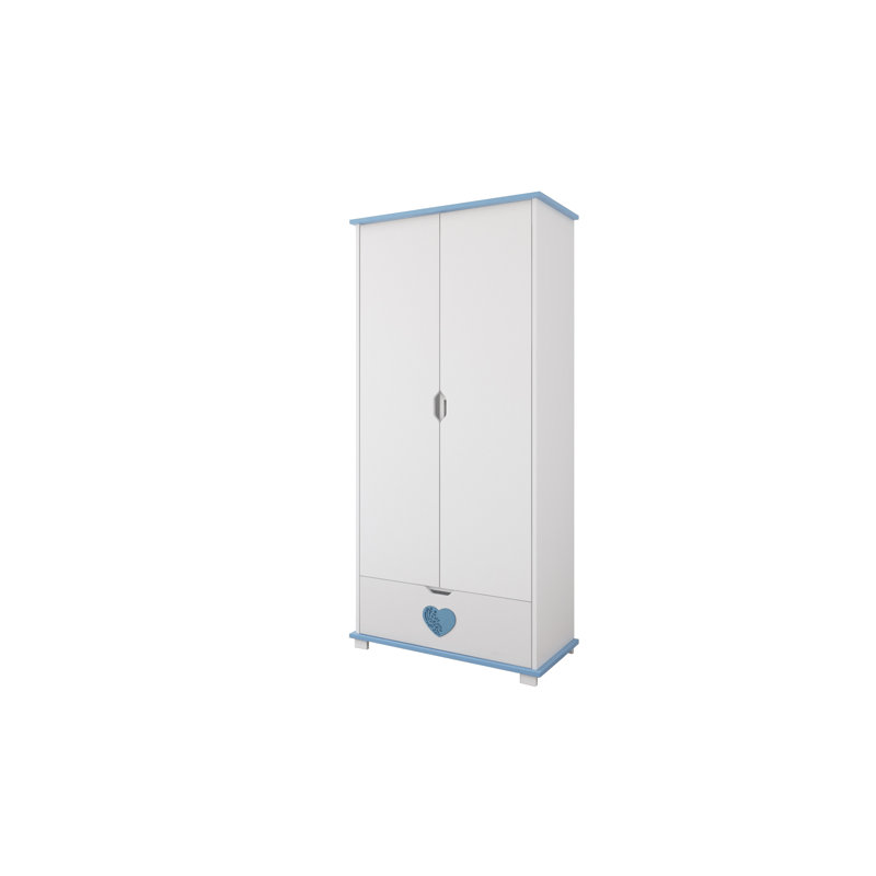 Enriquez 2 Door Wardrobe, White/Blue