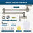 Brass Wall Mount Pot Filler with 2-Aerators and Brass Valve, Double Handle Kitchen Faucet-76798511