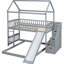 Twin Over Bunk Bed With Slide - Provide Extra Bedroom Storage Ideal For Space Optimization