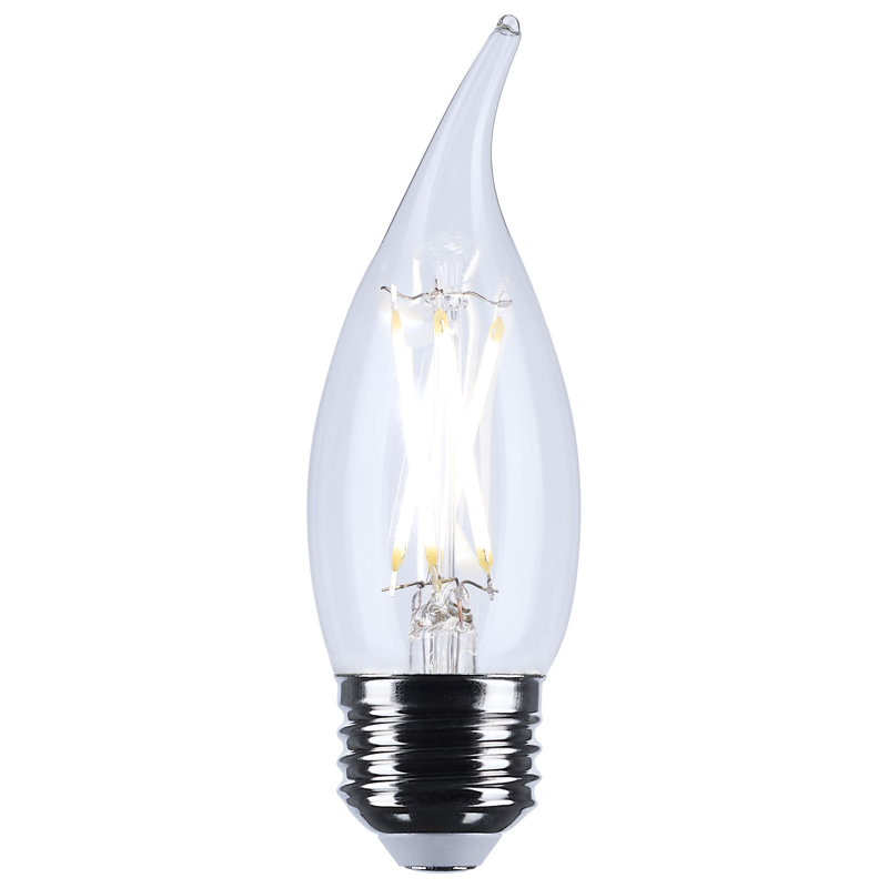 3 watts CA10 DEL à culot moyen transparent 3000K CCT 120 Volt, 500 lumens, 5000 kelvins, 5,5 W