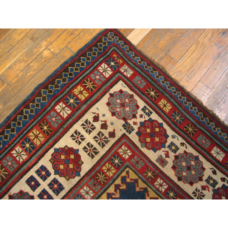 Antique Kazak Caucasian Knotted Rug