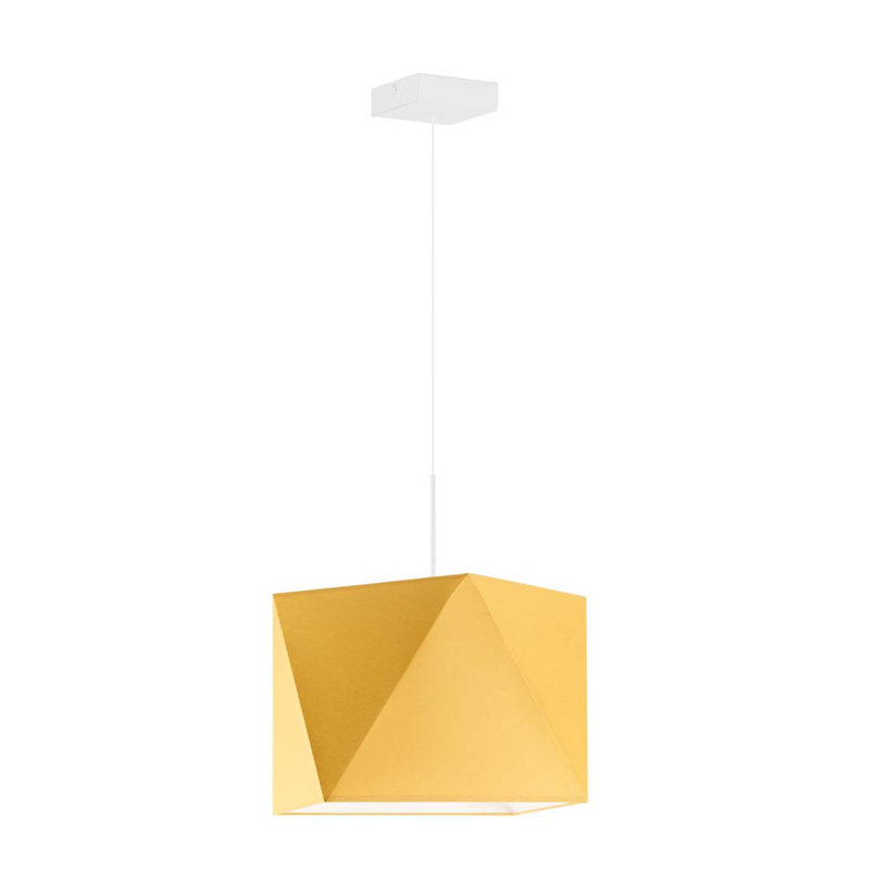 Denegar 1 - Light Single Pendant, White, Yellow