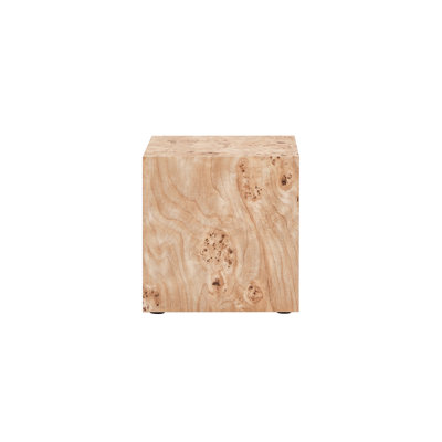 Compact Square Block Coffee Table, Small‑Size MDF Living Room Table with Assorted Wood‑Grain Printed Finishes, Multi‑Purpose Works as End Table
