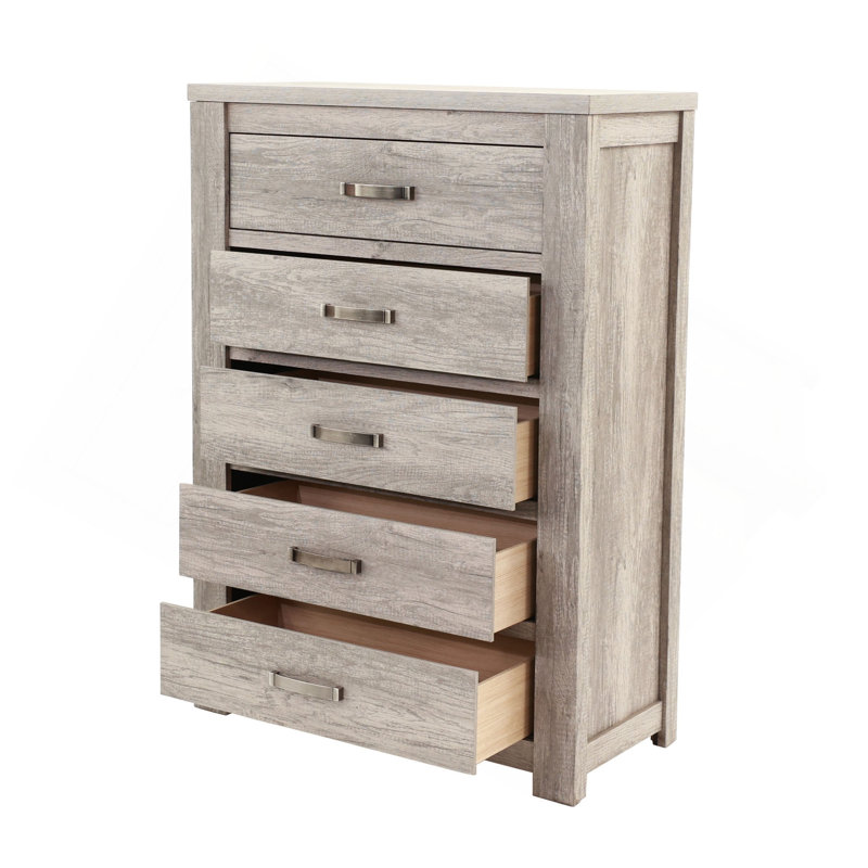Armoire de rangement simple à 5 tiroirs 1 chambre Rustic Simple