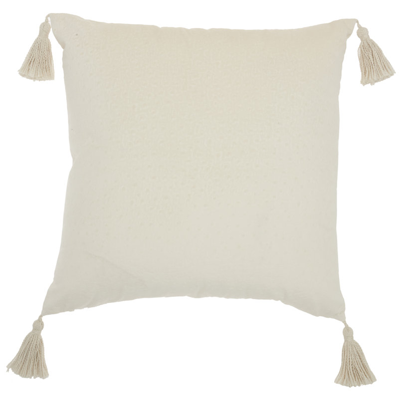 Housse de coussin carré et insert, Ivoire