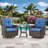 Schutt 22" W Olefin Outdoor Seat/Back Cushion with Removable Zippered Covers-101539916-88582758