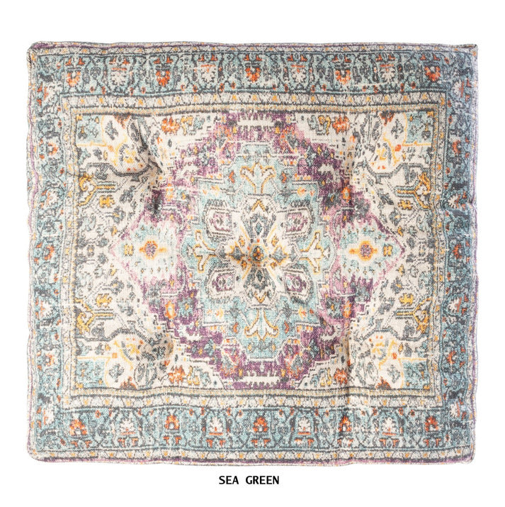 COUSSIN DE COFFRET COTON ANTIQUE TAPESTRY, 24"H x 24"W, Vert rétro