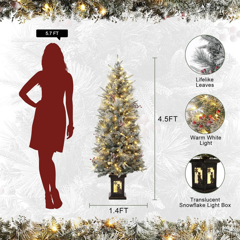 54' H Lighted Artificial Christmas Tree