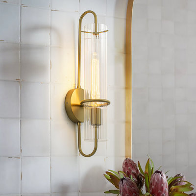 Ribbed Glass Wall Sconce